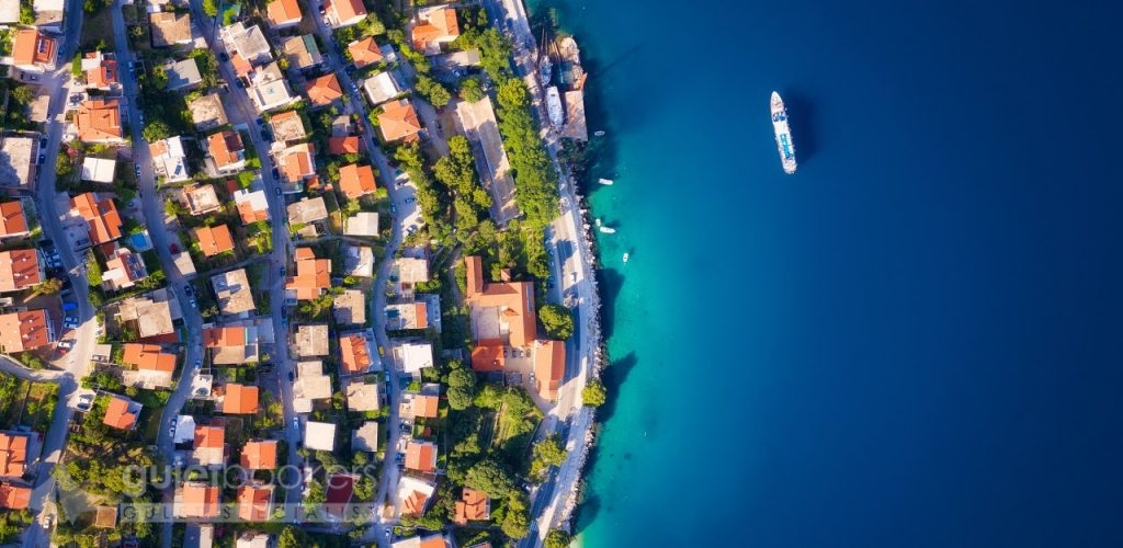 Dudrovnik Croatia Aerial View at the town