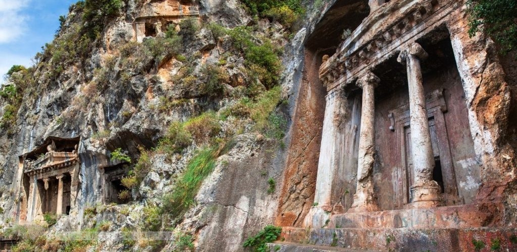 Don't miss the chance to explore the ancient tombs of Amyntas.